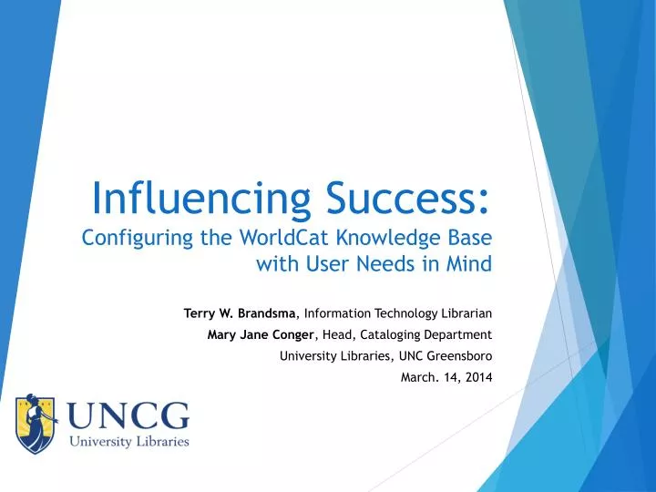 influencing success configuring the worldcat knowledge base with user needs in mind