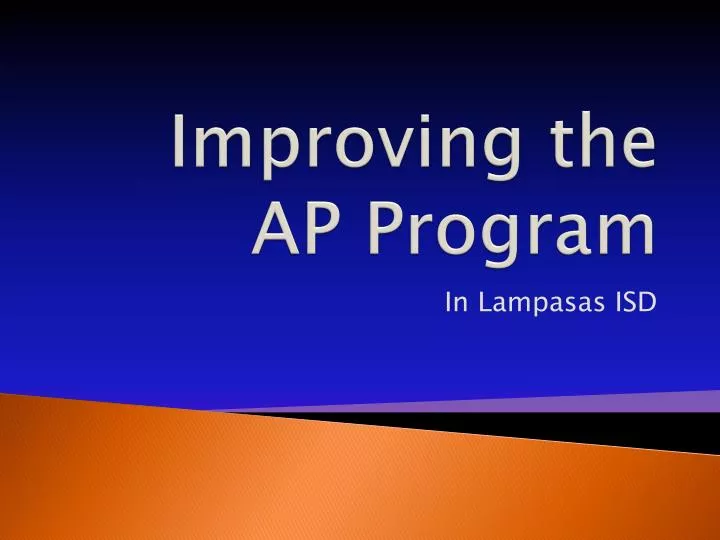 improving the ap program