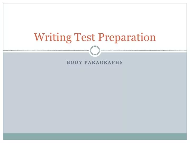 writing test preparation
