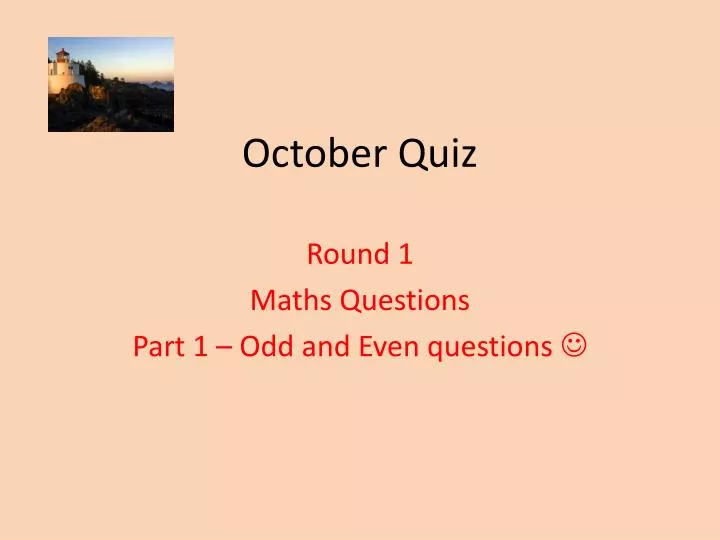 october quiz