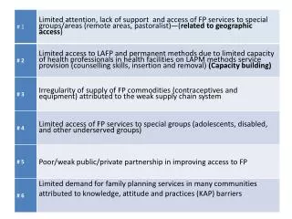 Identified Priority Challenges