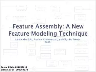 Feature Assembly: A New Feature Modeling Technique