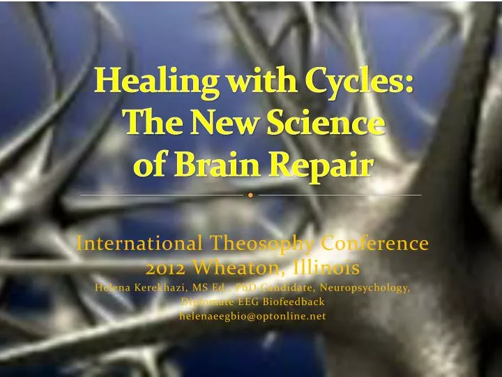 healing with cycles the new science of brain repair