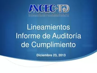lineamientos i nforme de auditor a de cumplimiento