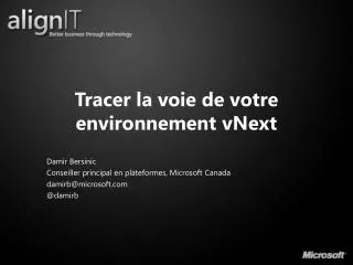 tracer la voie de votre environnement vnext