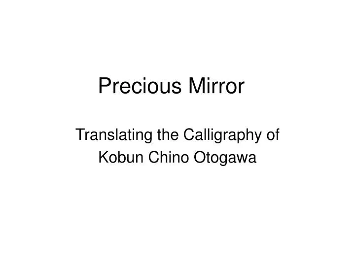 precious mirror