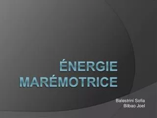 nergie mar motrice
