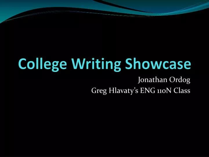 college writing showcase
