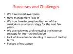 Successes and Challenges