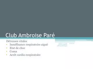 club ambroise par