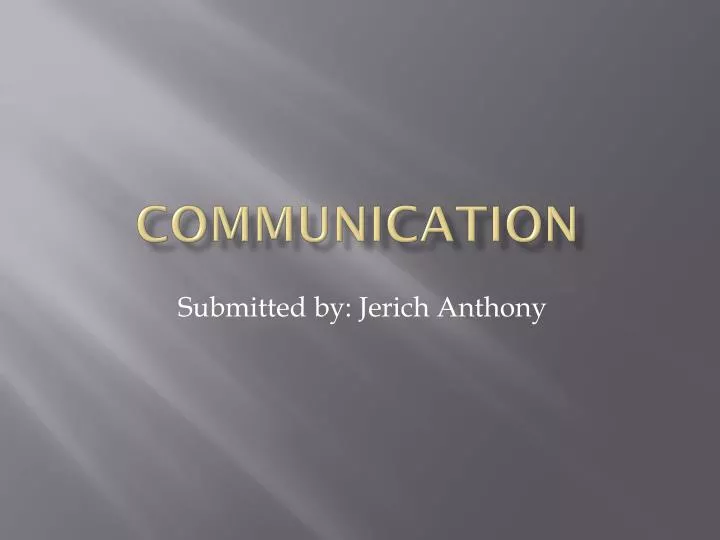 communication