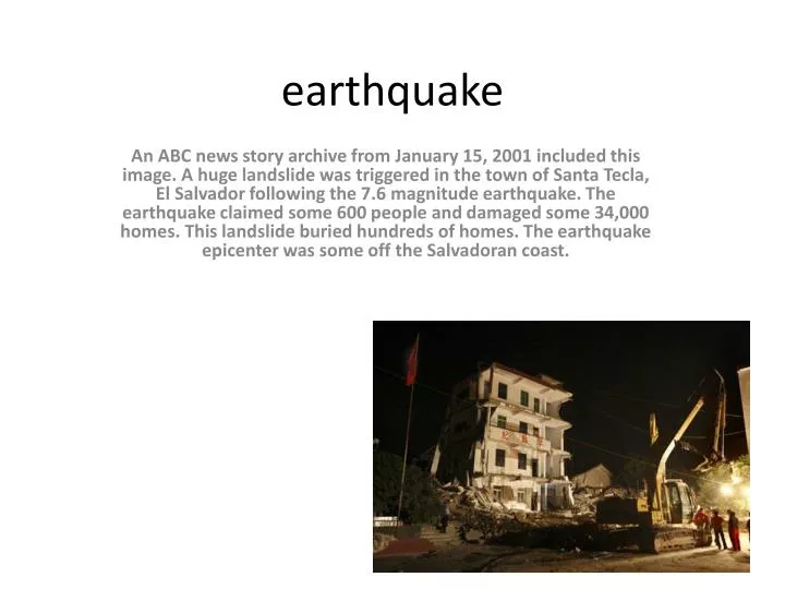 earthquake