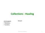 Guidelines for Content Creation in Hauling Collections: Actual vs. Anticipated Modules - slide 1
