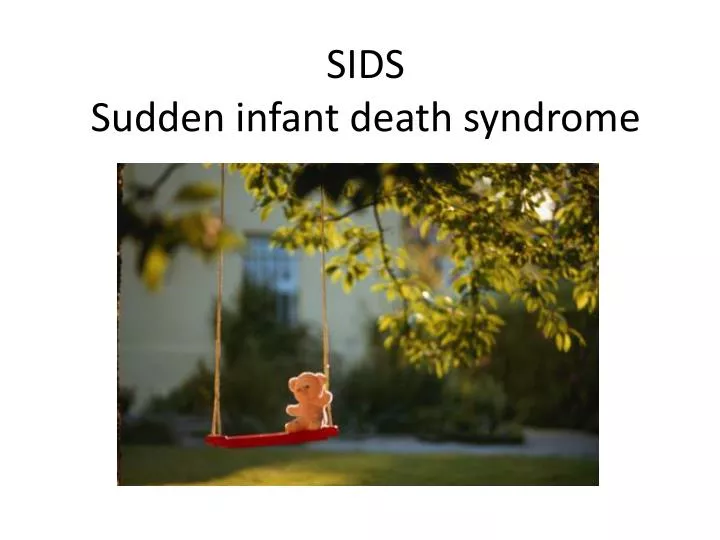 sids sudden infant death syndrome
