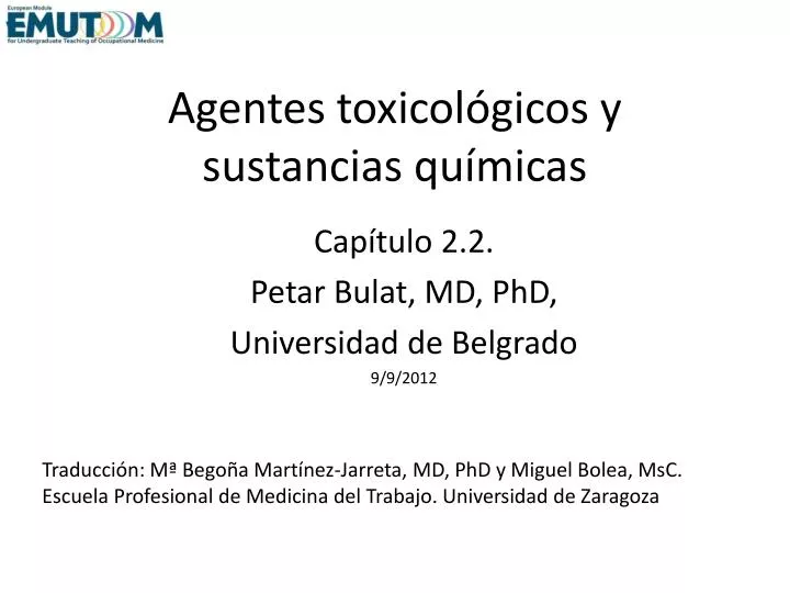 agentes toxicol gicos y sustancias qu micas