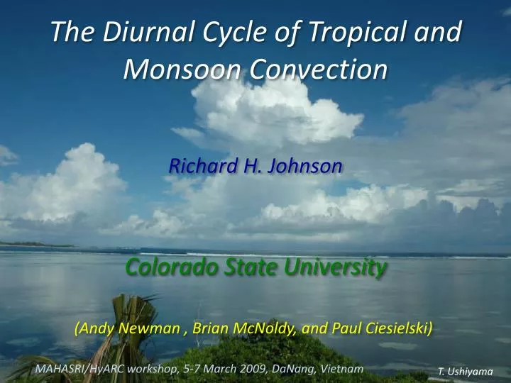 the diurnal cycle of tropical and monsoon convection