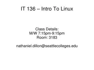 IT 136 – Intro To Linux