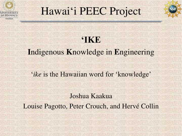 hawai i peec project