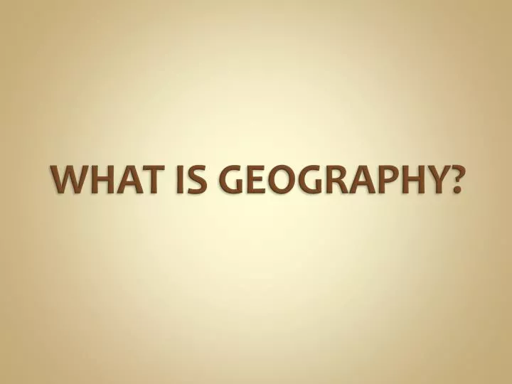 what is geography