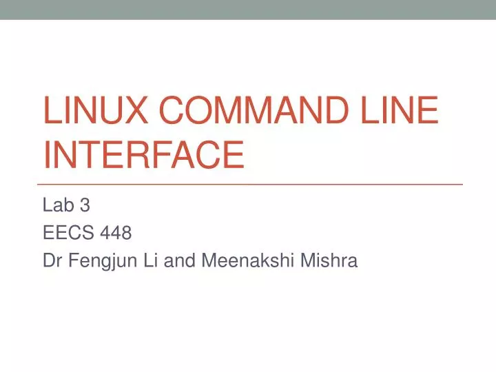 linux command line interface
