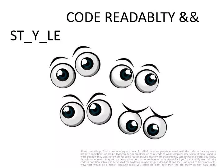 code readablty st y le