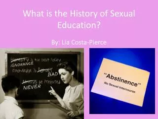 What is the History of Sexual Education?