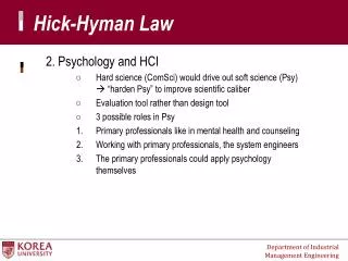 Hick-Hyman Law