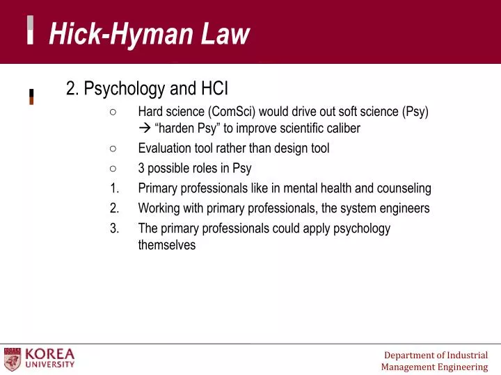 hick hyman law