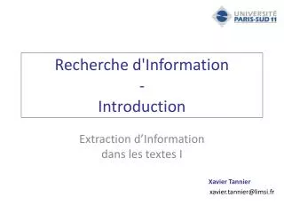 recherche d information introduction