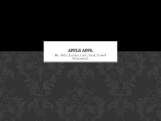 Apple Apps.