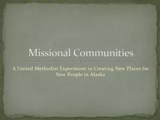 Missional Communities