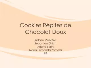 cookies p pites de chocolat doux