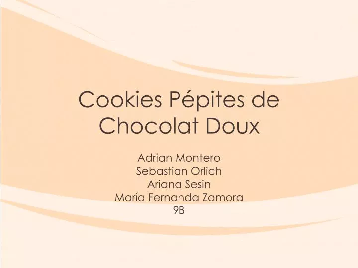 cookies p pites de chocolat doux