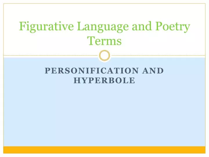 figurative language and poetry terms