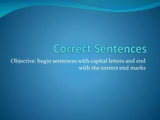 Correct Sentences