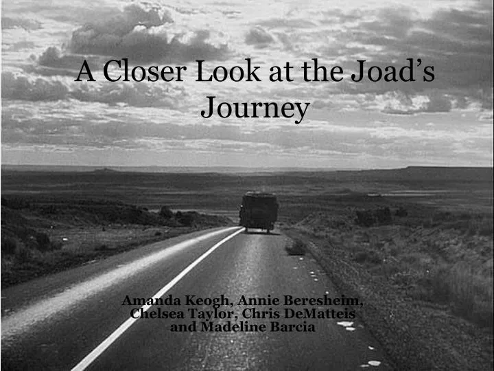a closer look at the joad s journey