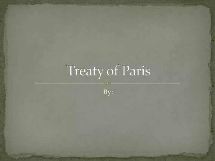 treaty of p aris