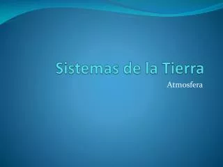 sistemas de la tierra