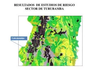 RESULTADOS DE ESTUDIOS DE RIESGO SECTOR DE TURUBAMBA