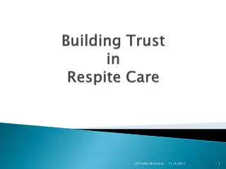Building Trust in Respite Care