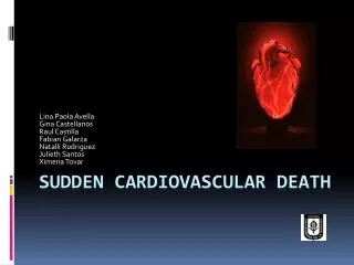 Sudden cardiovascular death