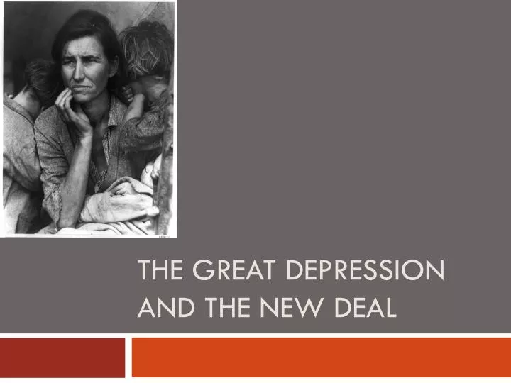 the great depression and the new deal