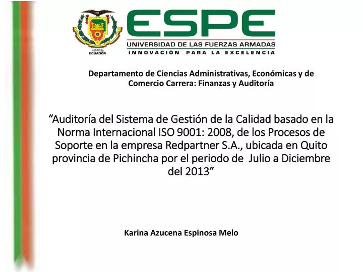 departamento de ciencias administrativas econ micas y de comercio carrera finanzas y auditor a