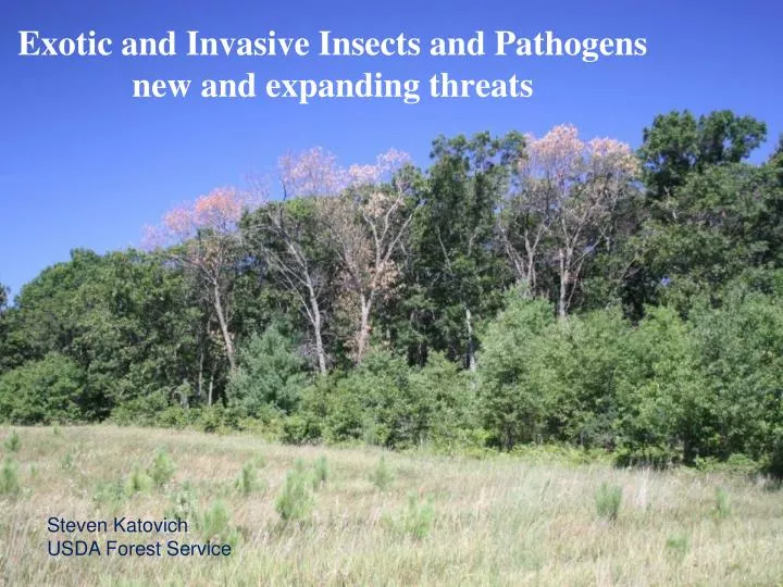 exotic and invasive insects and pathogens new and expanding threats