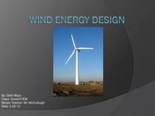Wind Energy design