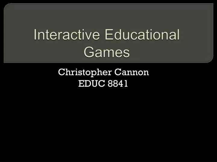 interactive educational games