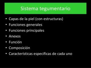 sistema tegumentario