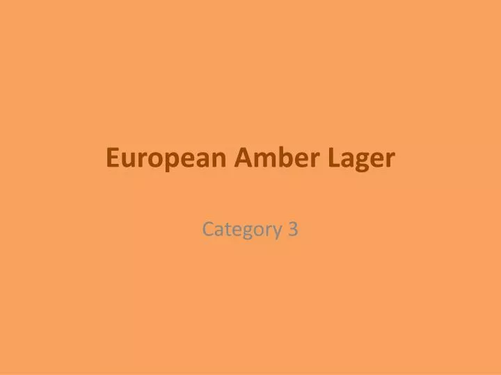 european amber lager