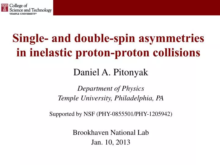 single and double spin asymmetries in inelastic proton proton collisions
