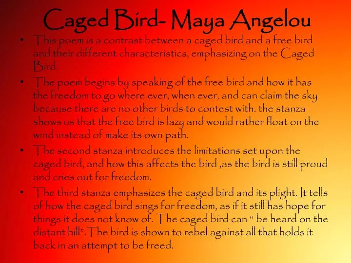 caged bird maya angelou